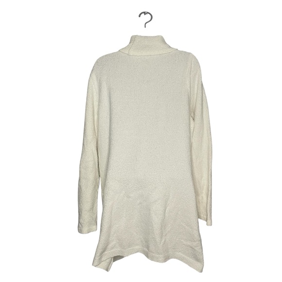 J Jill Cream Cozy Knit Cowl Neck Sweater Pocket Dress - Picture 4 of 8